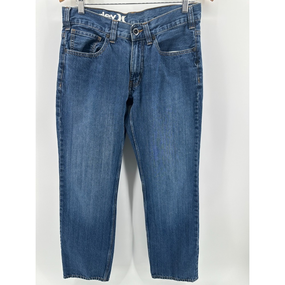 Hurley Jeans Mens 30 Blue Denim Straight Leg 5-Pocket Everyday Comfort - Picture 2 of 10